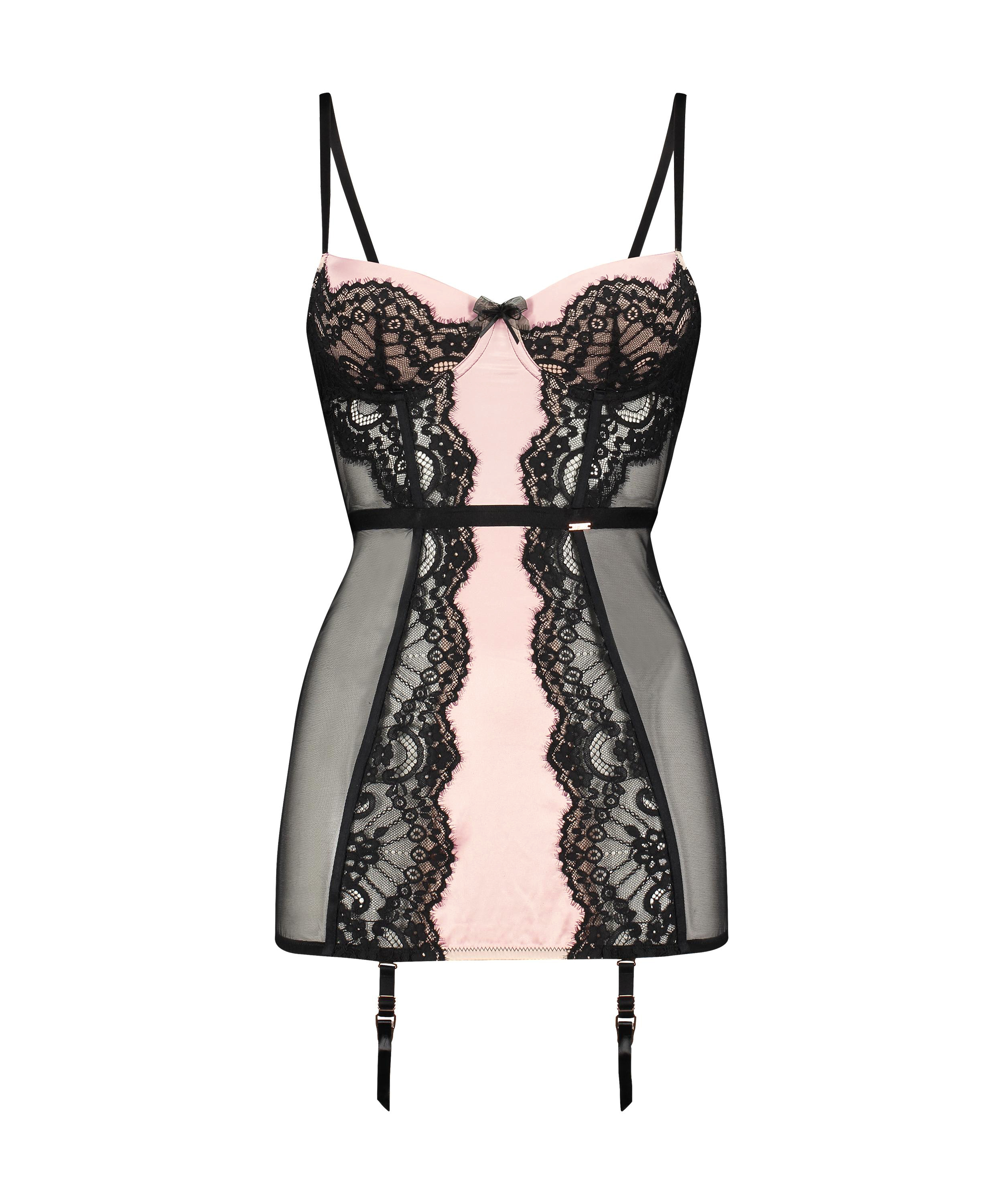 Formstøbt bøjle natkjole Amelia, Sort, main