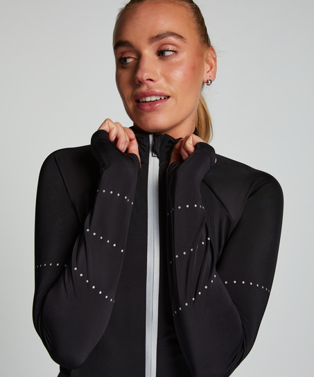 HKMX Run Baby Run-jakke, Sort