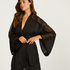 Kimono Satin Lace, Sort