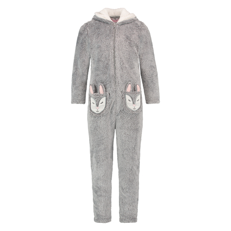 Teens Fleece Jumpsuit, Grå
