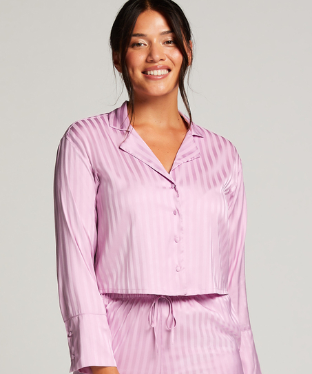 Lang&aelig;rmet satinjakke, Lilla