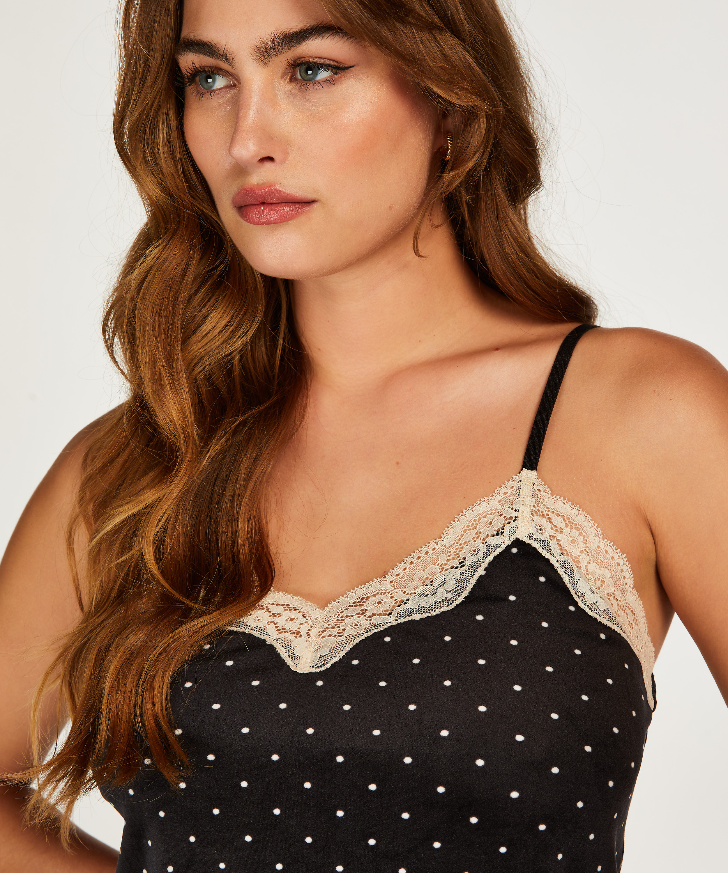 Velours Lace cami, sort, main