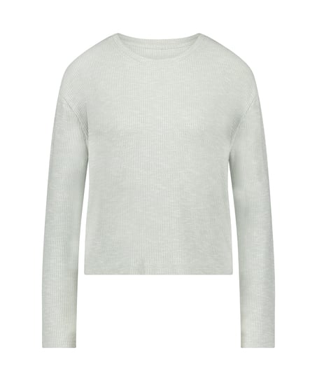 Lang&aelig;rmet pyjamastop, Gr&oslash;n