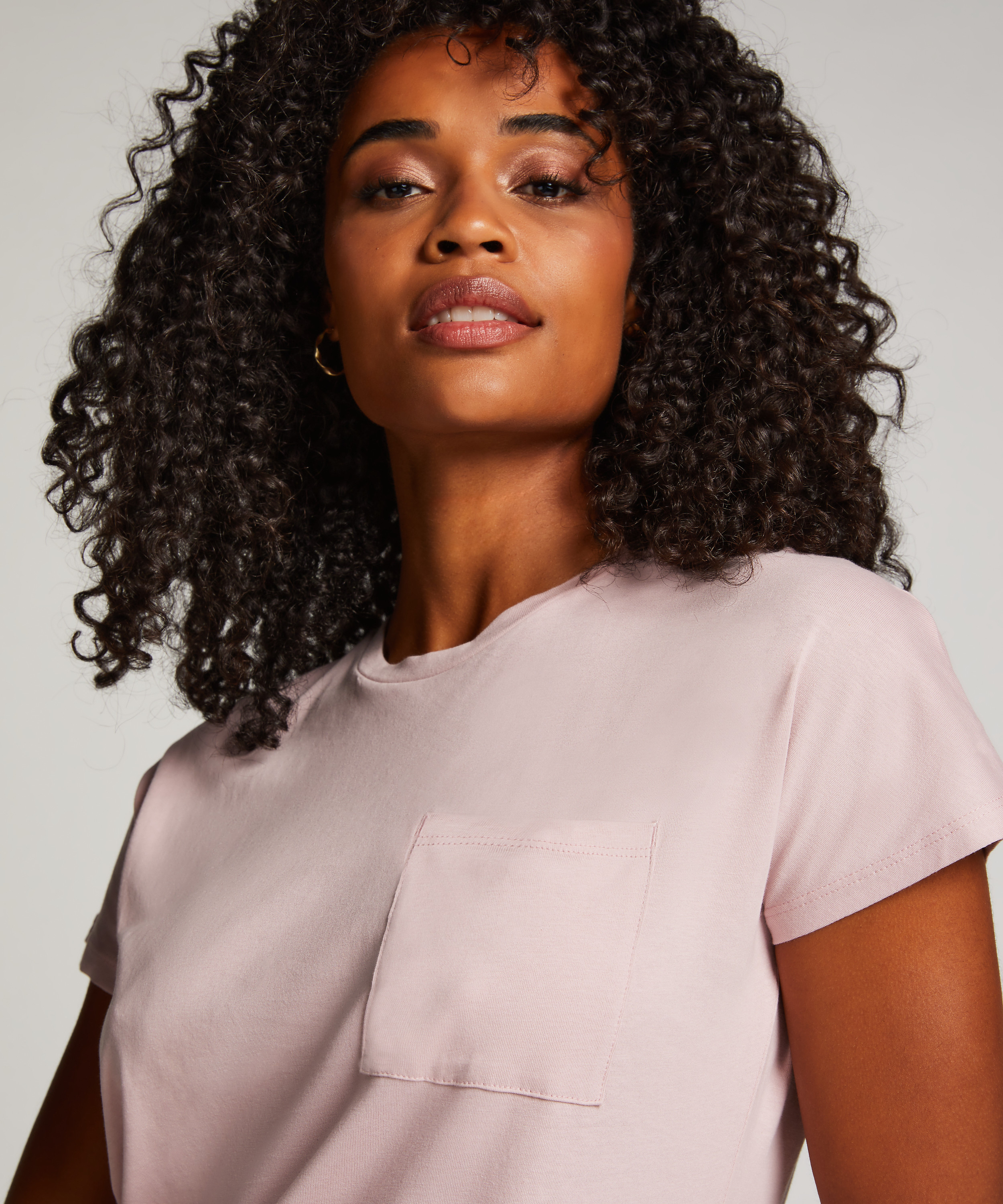 Natskjorte rund hals, Lilla, main