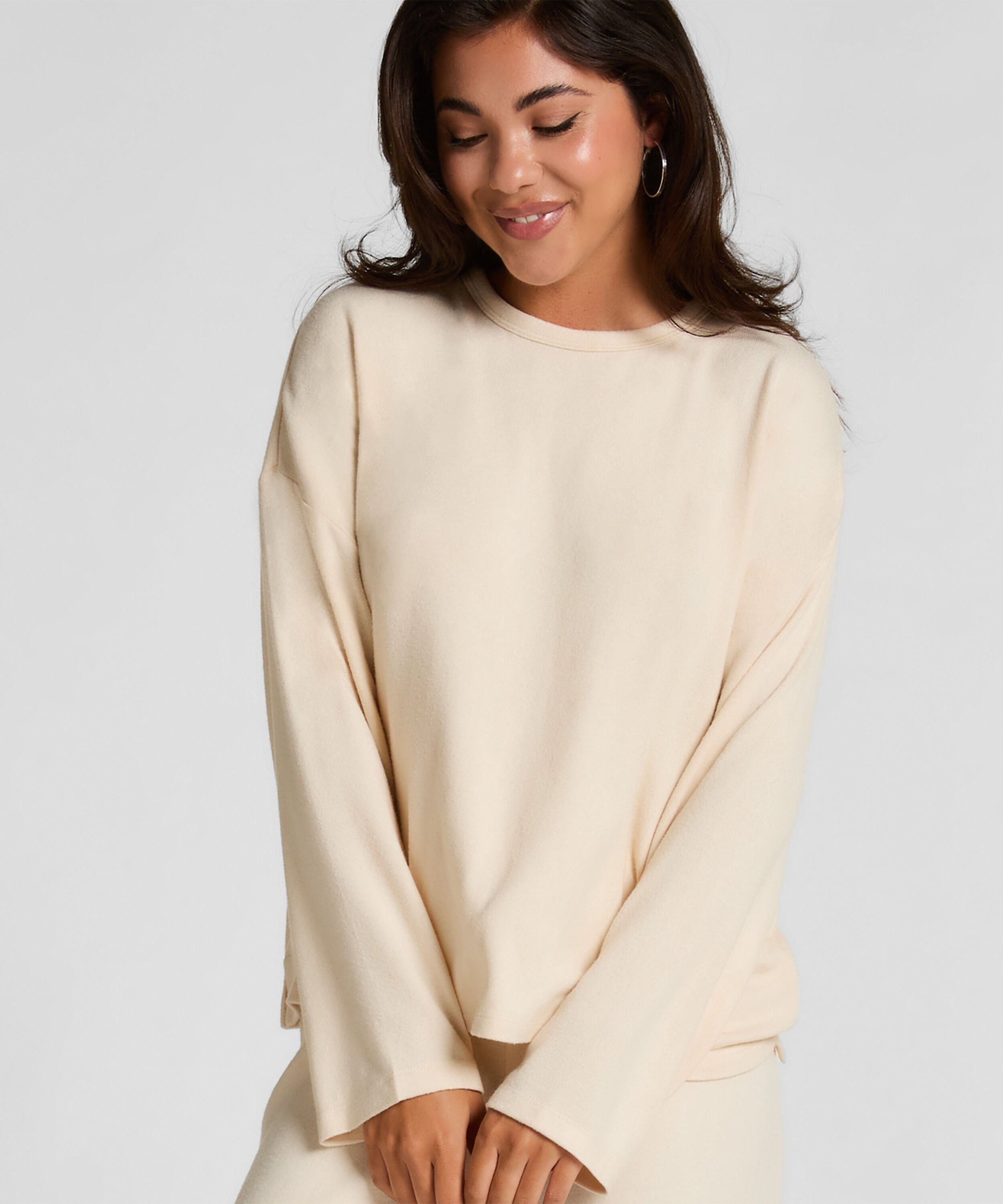 Pyjamastop Jersey, Hvid