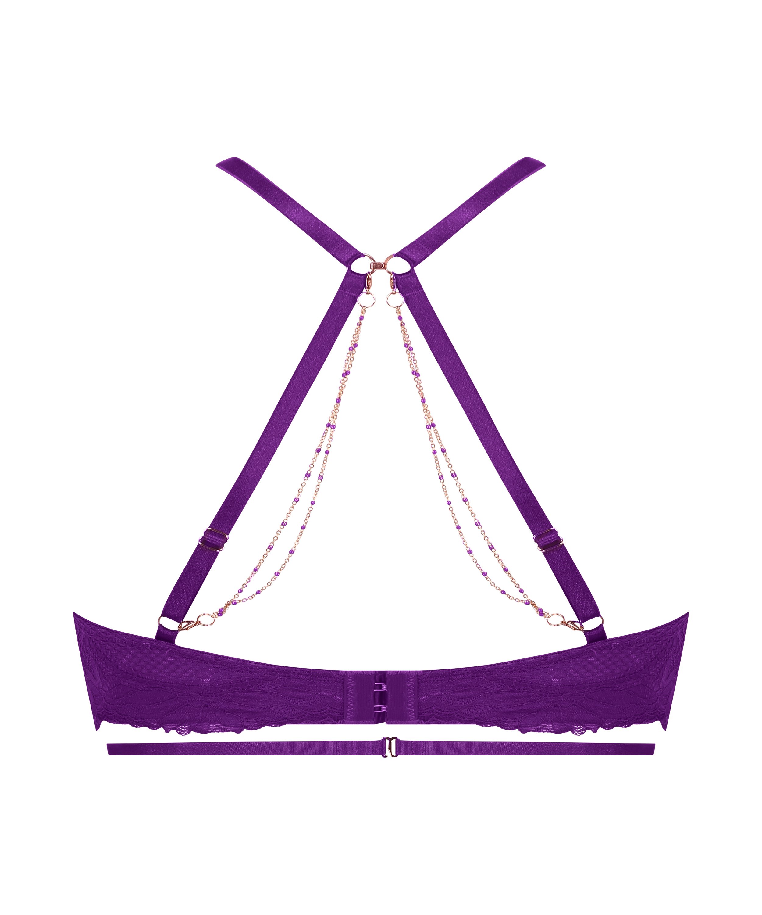 Ikke-formstøbt longline bøjle-bh Belladonna, Lilla, main