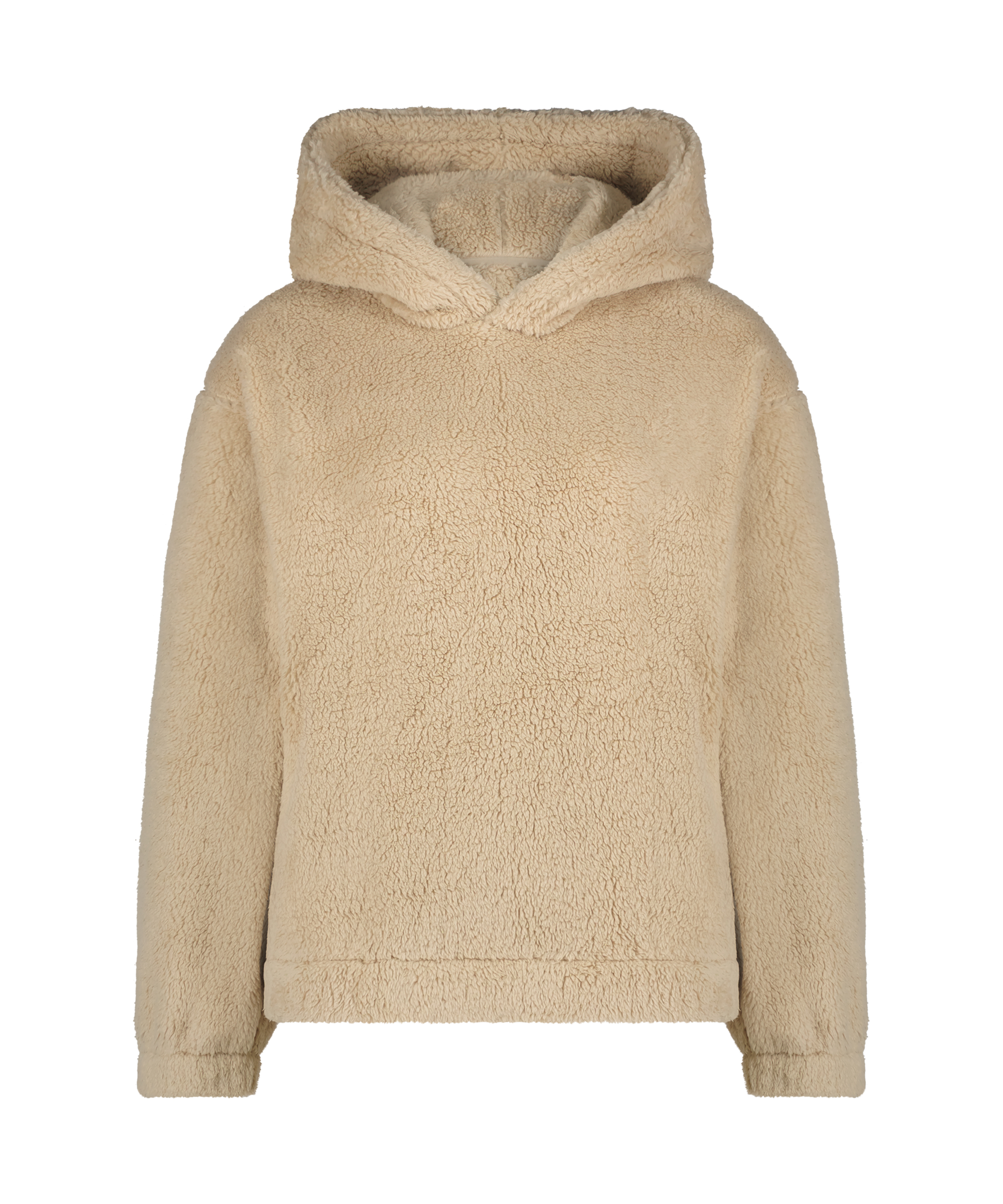 Hættetrøje Fleece Snuggle, Beige, main
