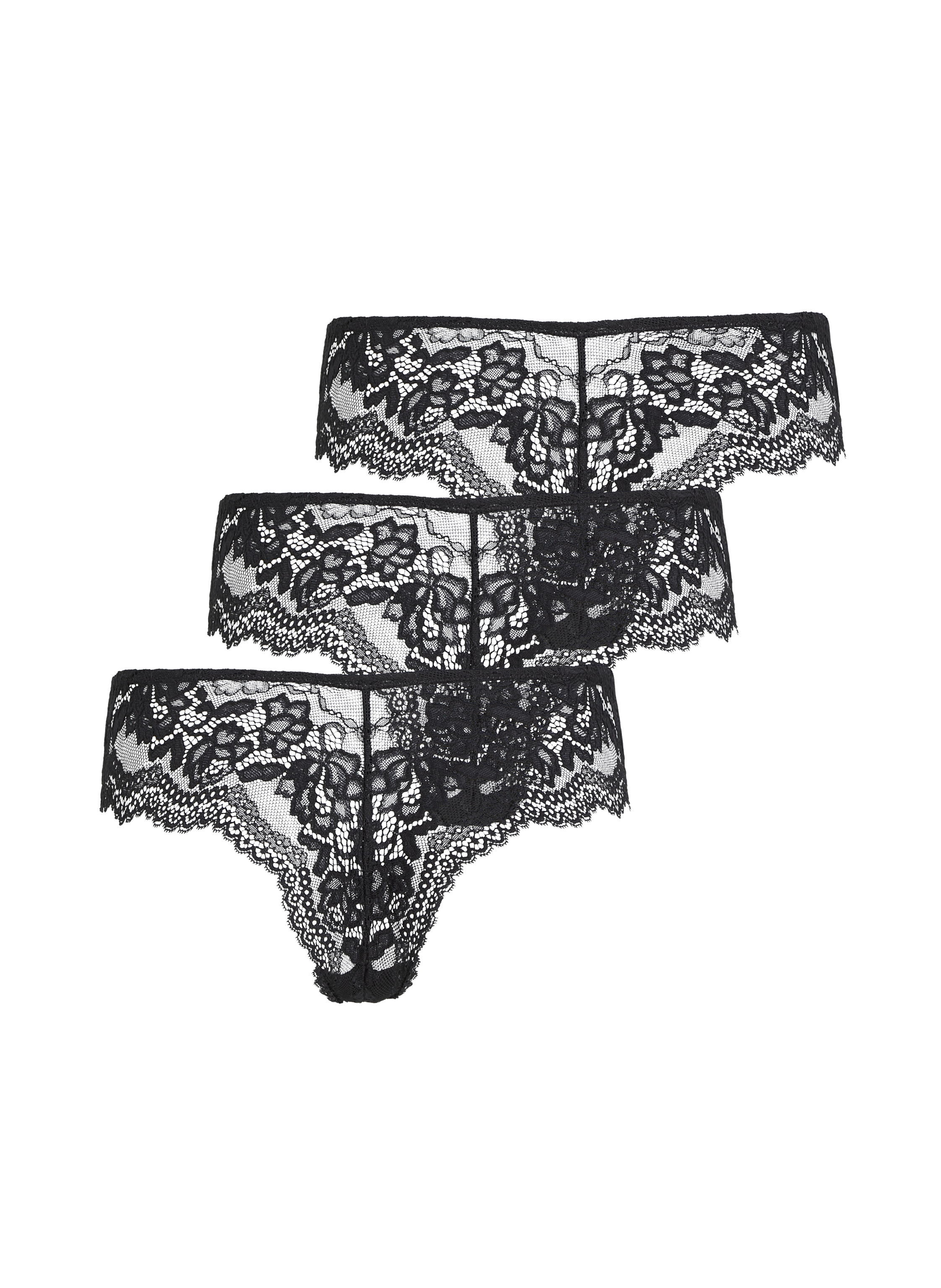 3-styks-pakning brasilianske trusser Chelsea, sort, main