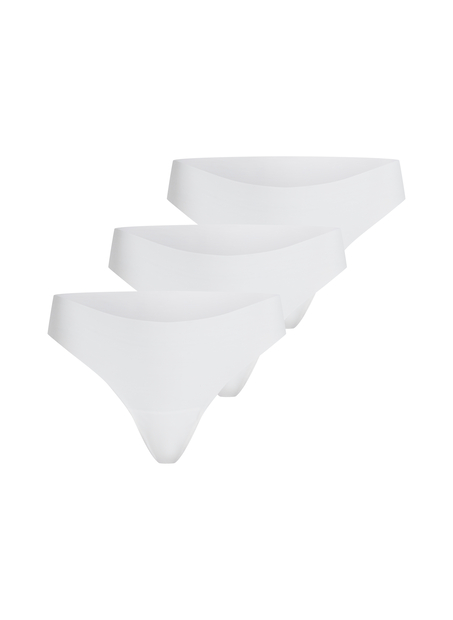 3-pak trusser med usynlig g-streng, hvid