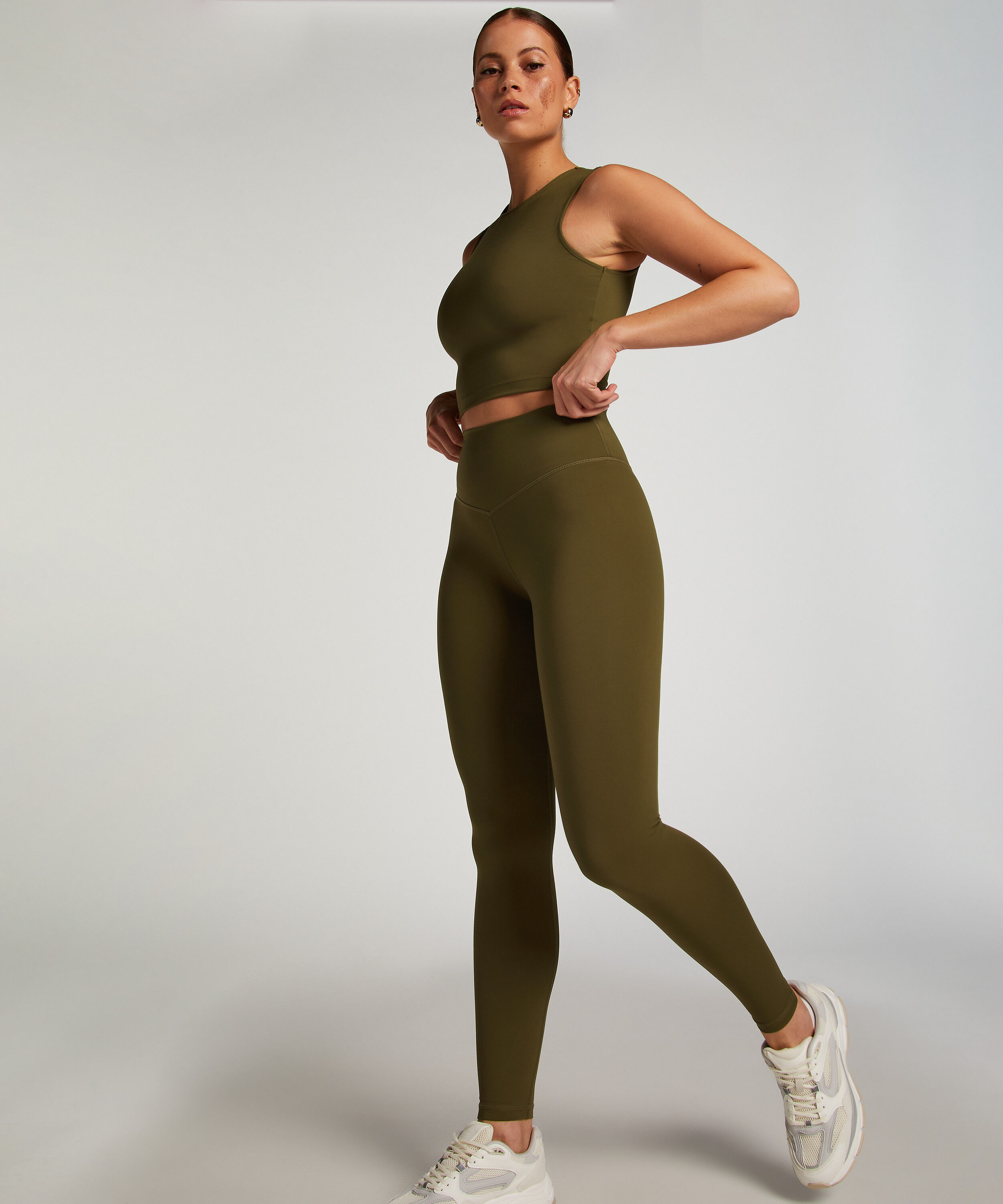 HKMX Leggings med høj talje, Grøn
