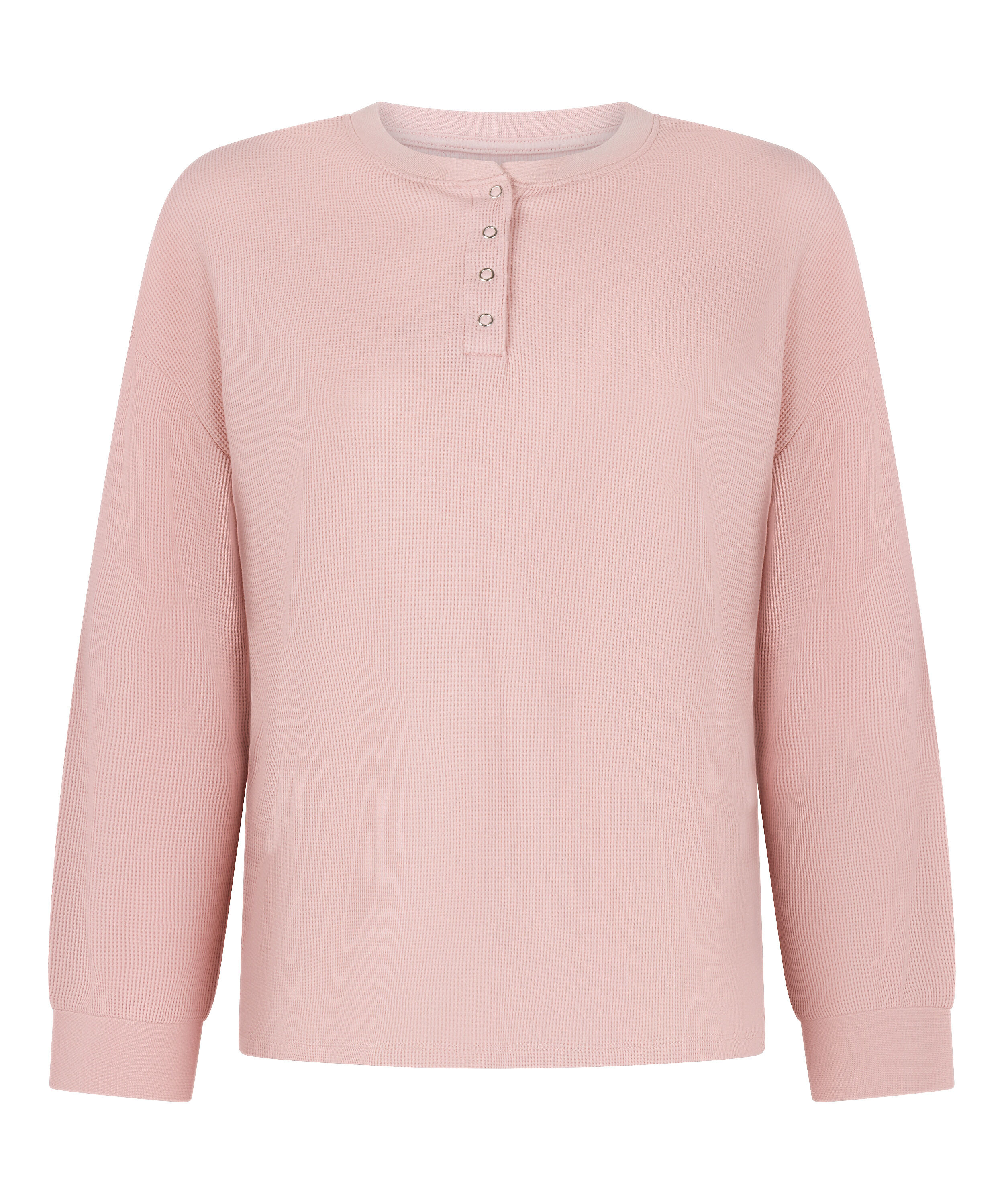 Waffle Henley top, Lyser&oslash;d