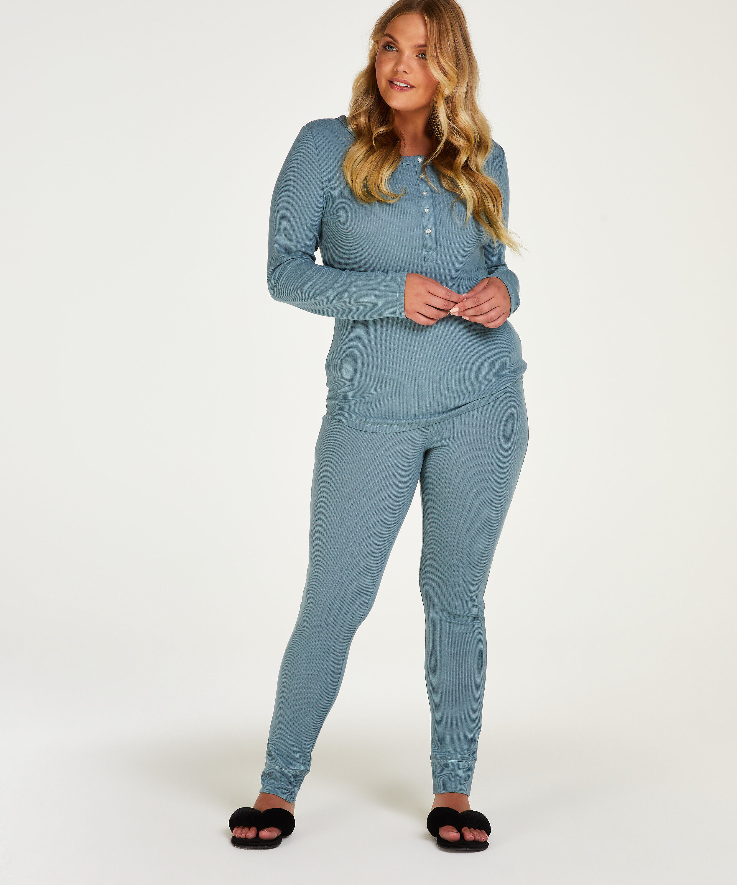 Pyjamasæt Waffle Placket