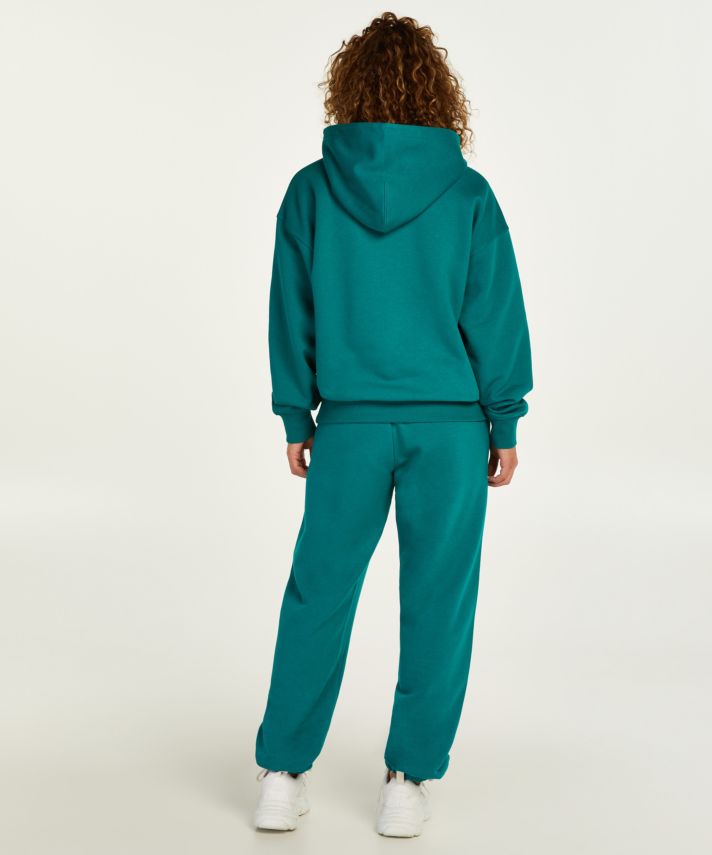 Sweat-hættetrøje i overstørrelse, grøn, main