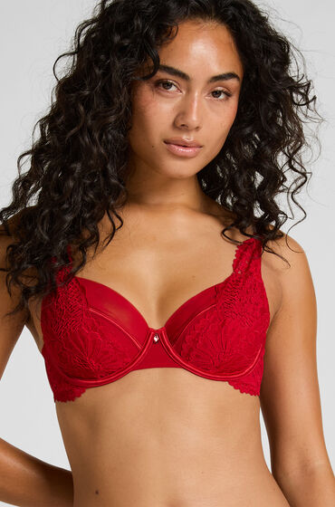 Hunkemöller Whitney ikke-formstøbt bøjle-bh rød