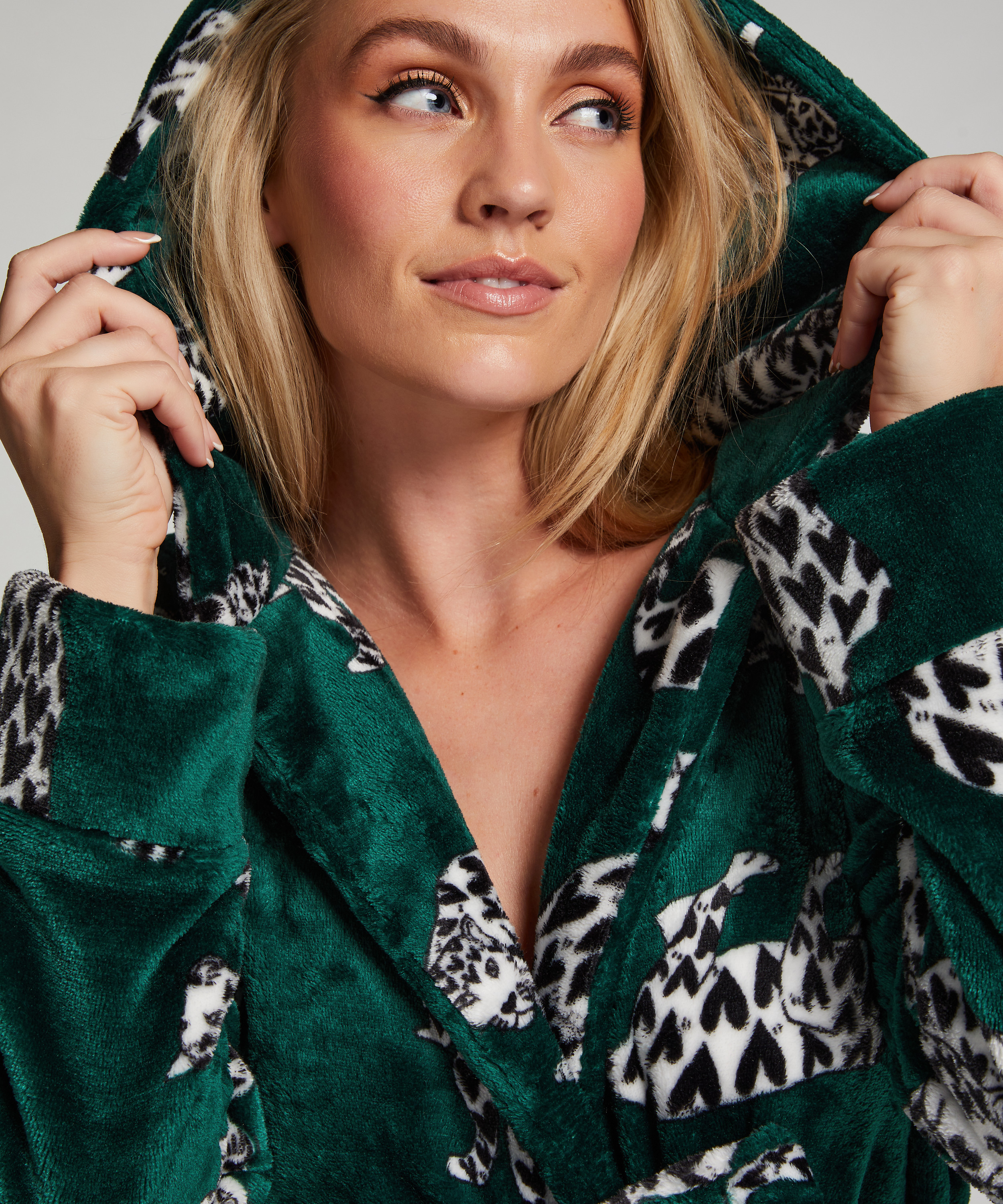 Badekåbe Fleece, Grøn, main