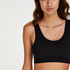 Sømløs bralette, Sort
