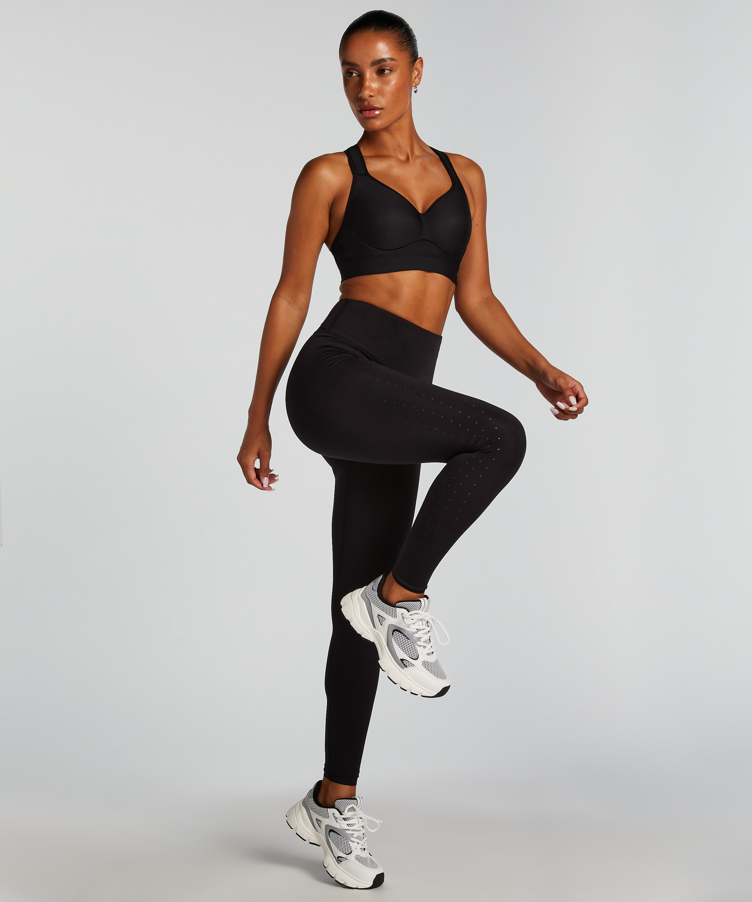 HKMX Performance sport leggings, sort, main