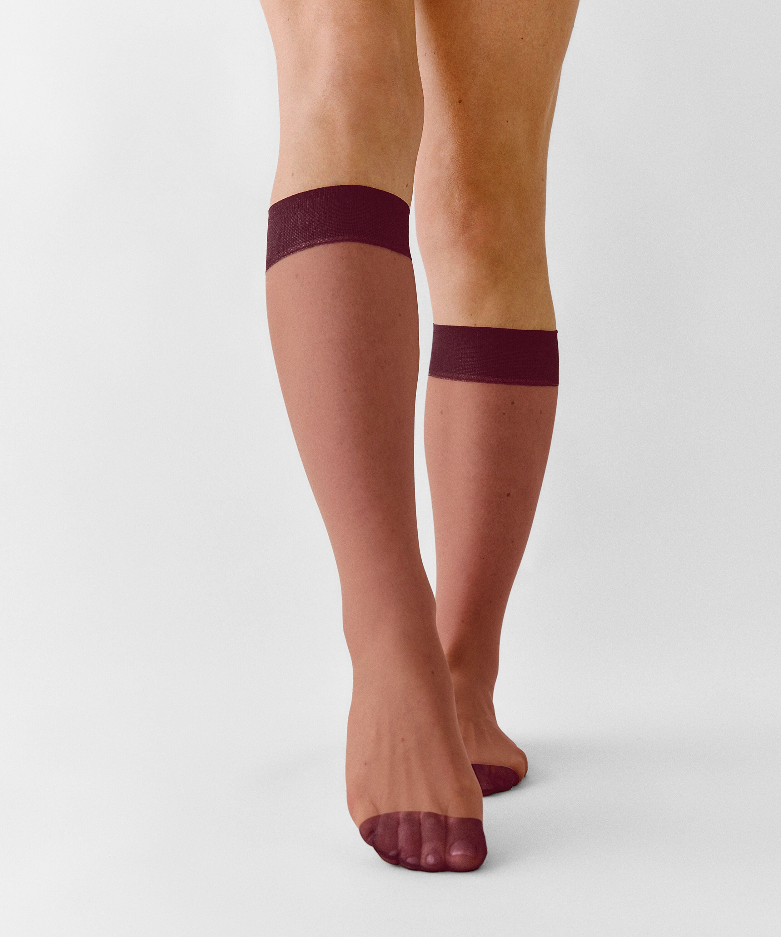 Sheer Strømper Back Seam, Lilla Sheer Strømper Back Seam, Lilla