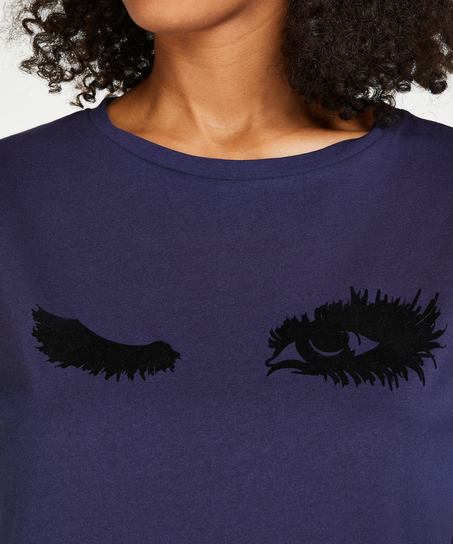 Natskjorte rund hals, Bl&aring;