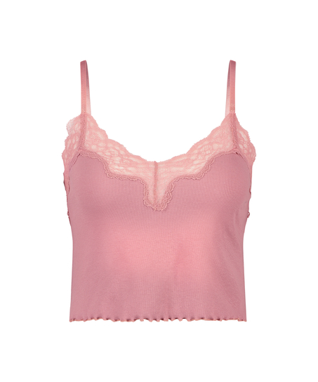 Cami rib lace Mia HKM x NA-KD, Lyser&oslash;d