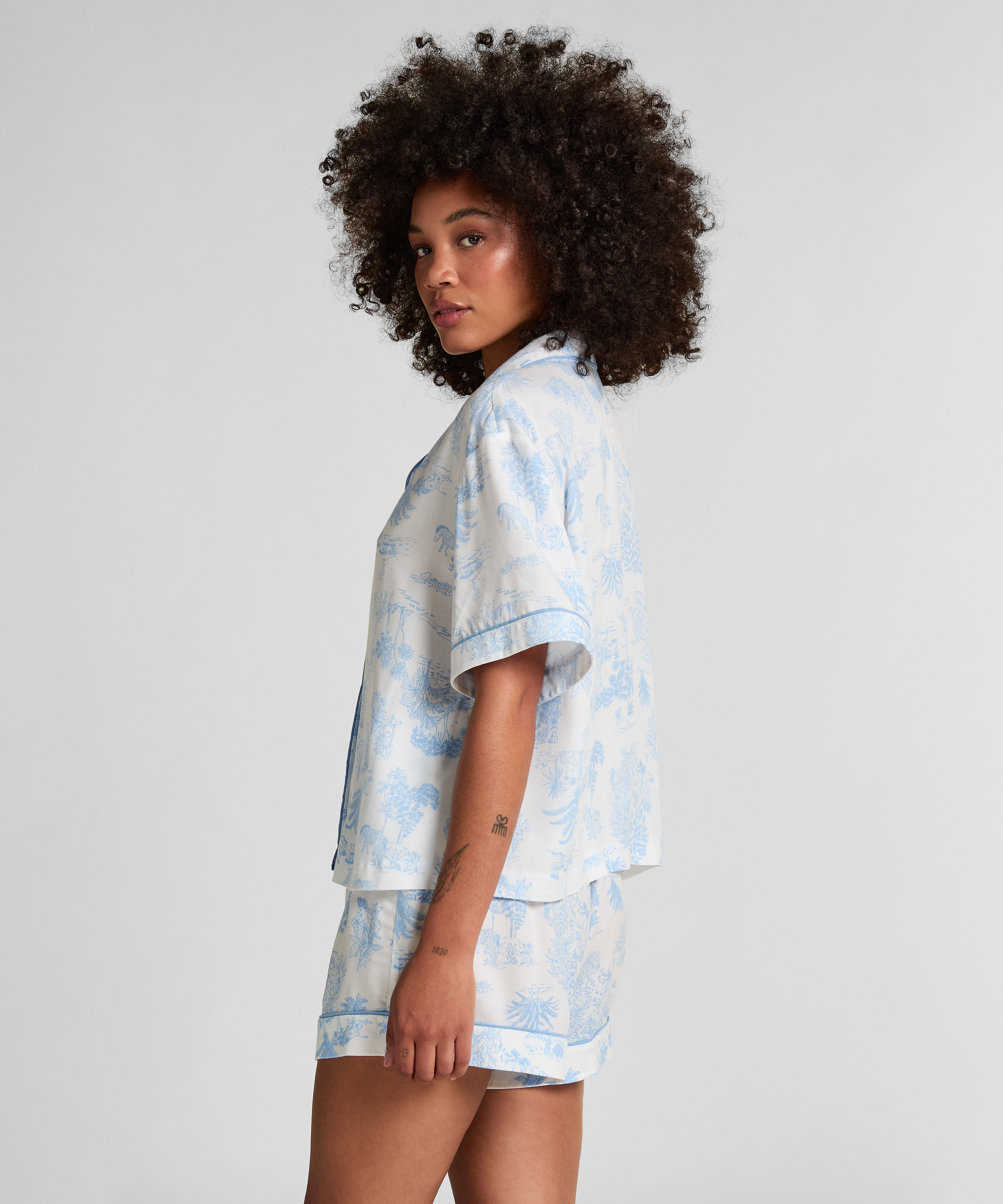 Vævede shorts, Blå, main