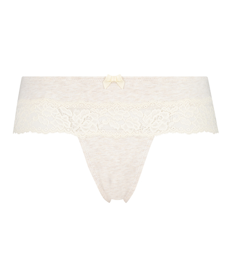 Boxerstreng bomuld, Beige