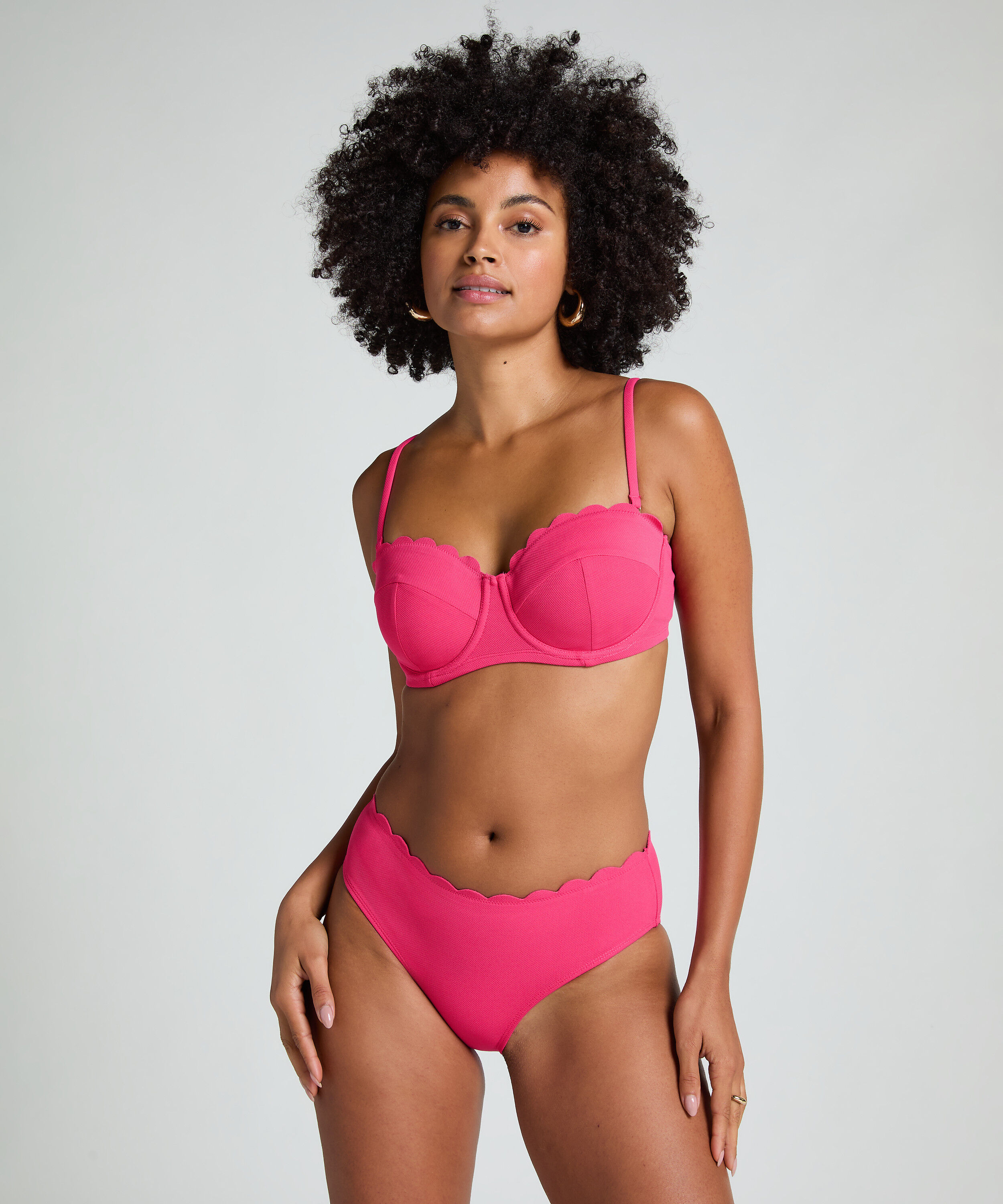 Scallop rio bikinitrusser, pink