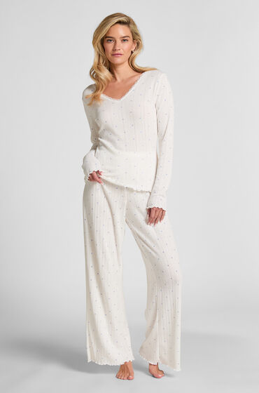 Hunkemöller Pyjamasbukser Pointelle blå