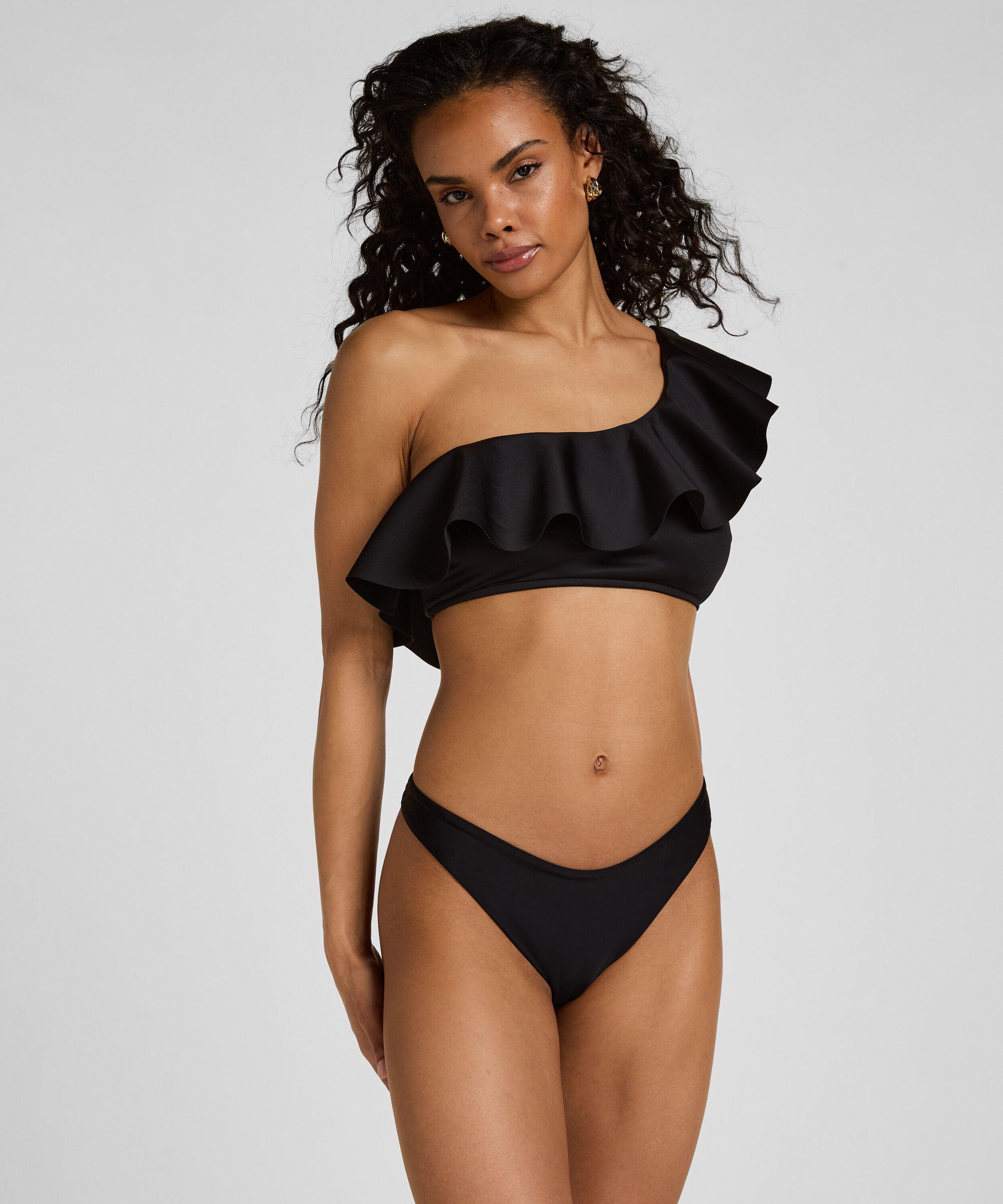 Highleg Bikinibund Luxe, Sort