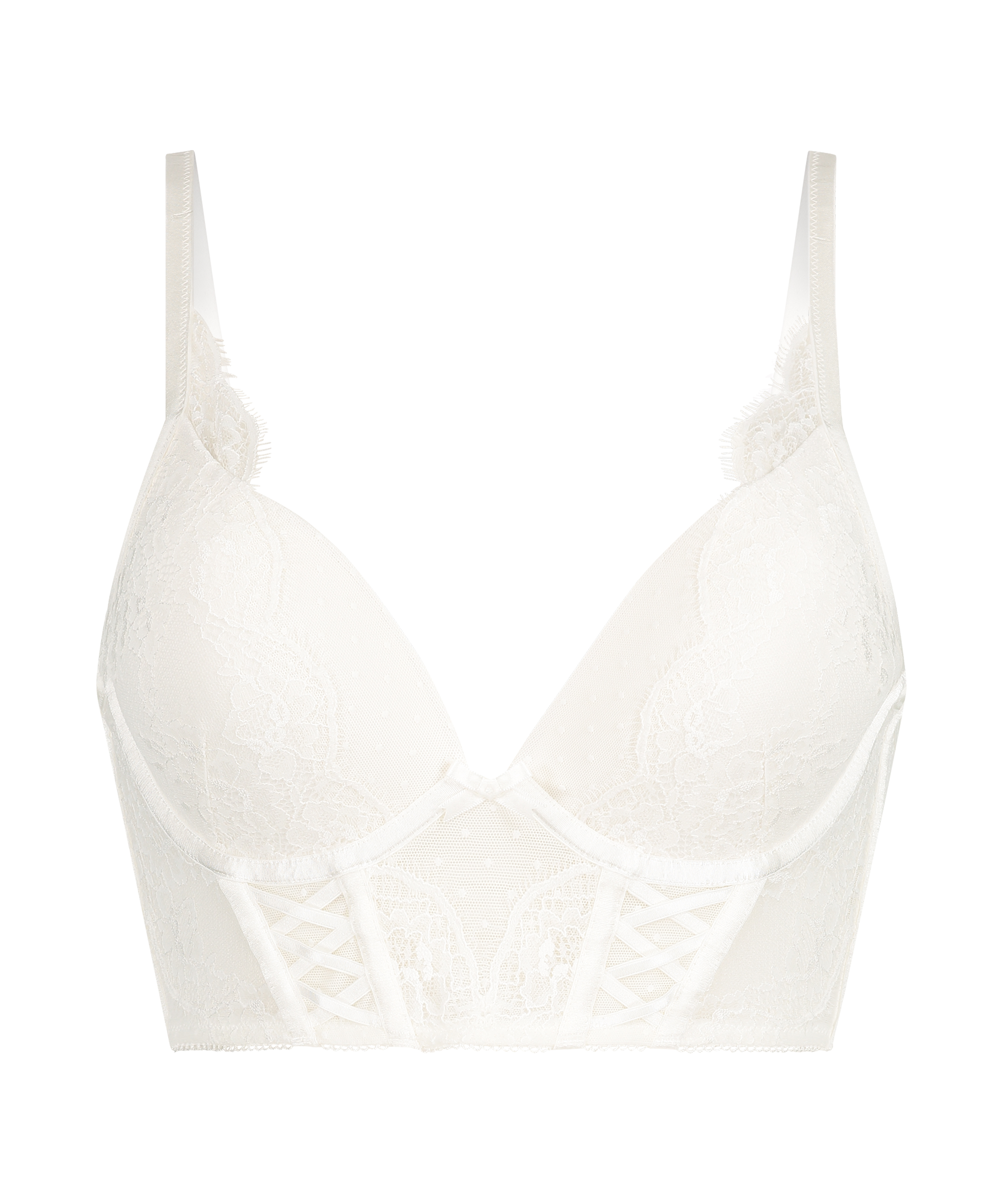 Formstøbt push-up longline-bh med bøjle Jolie, Hvid, main