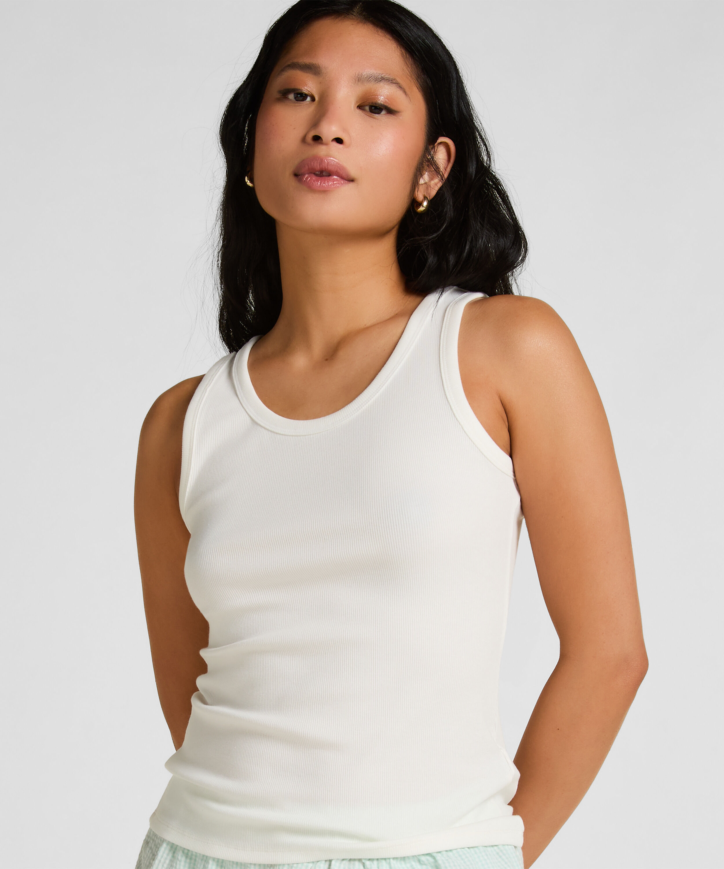 Singlet Jersey, Hvid Singlet Jersey, Hvid