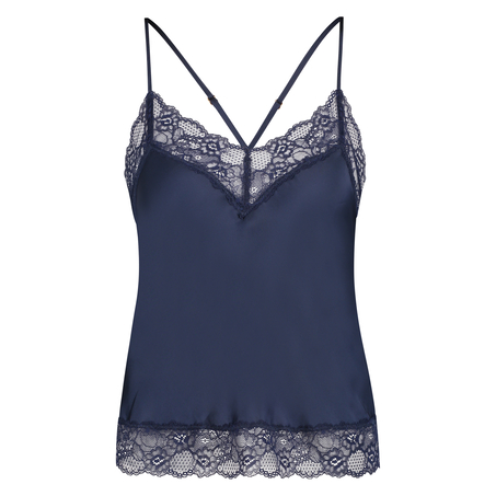 Camitop Satin Lace, Blå