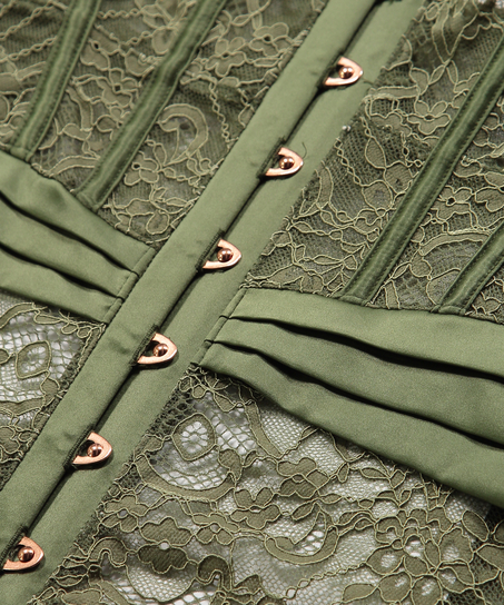 Formst&oslash;bt b&oslash;jle-bustier Amelia, Gr&oslash;n