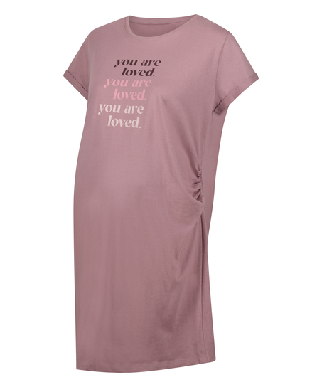 Pyjamas-T-shirt med korte ærmer til gravide, Grøn