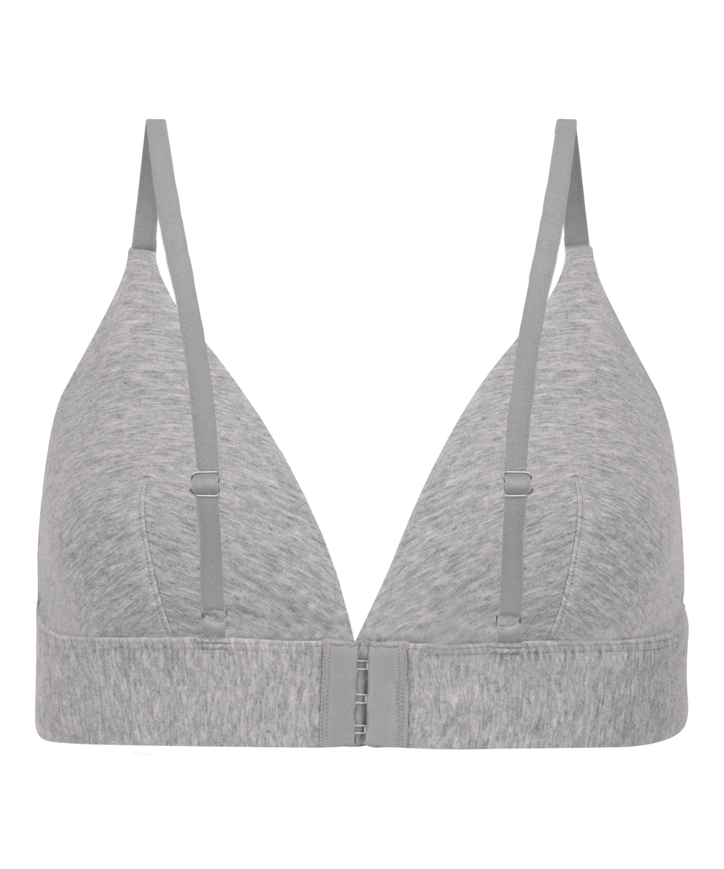 Bralette i bomuld, Grå, main