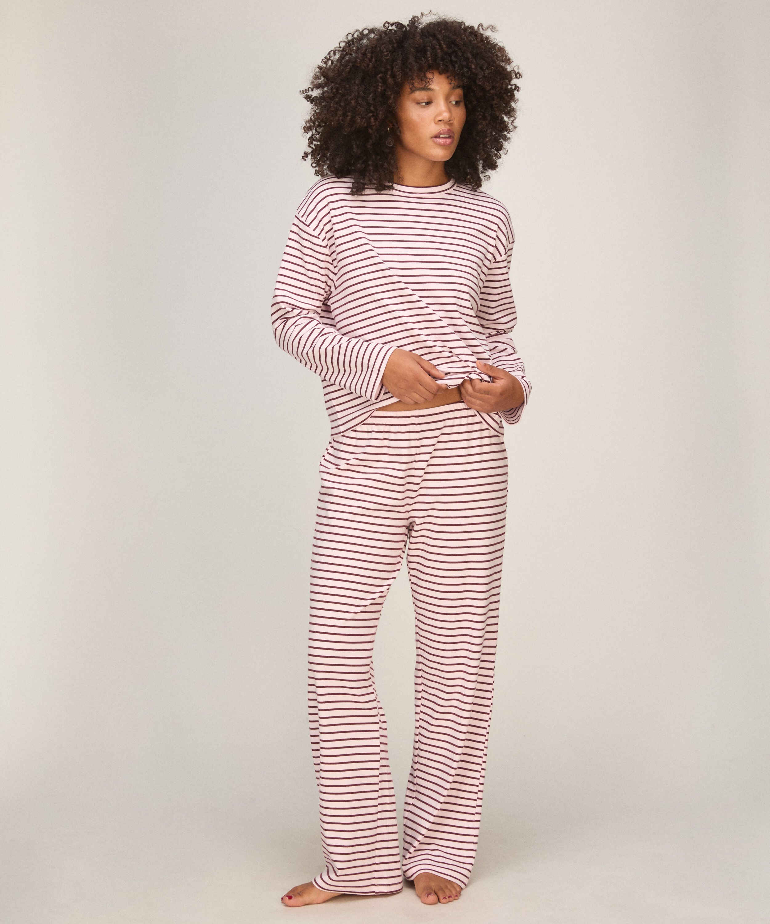 Pyjamas i bomuldsjersey