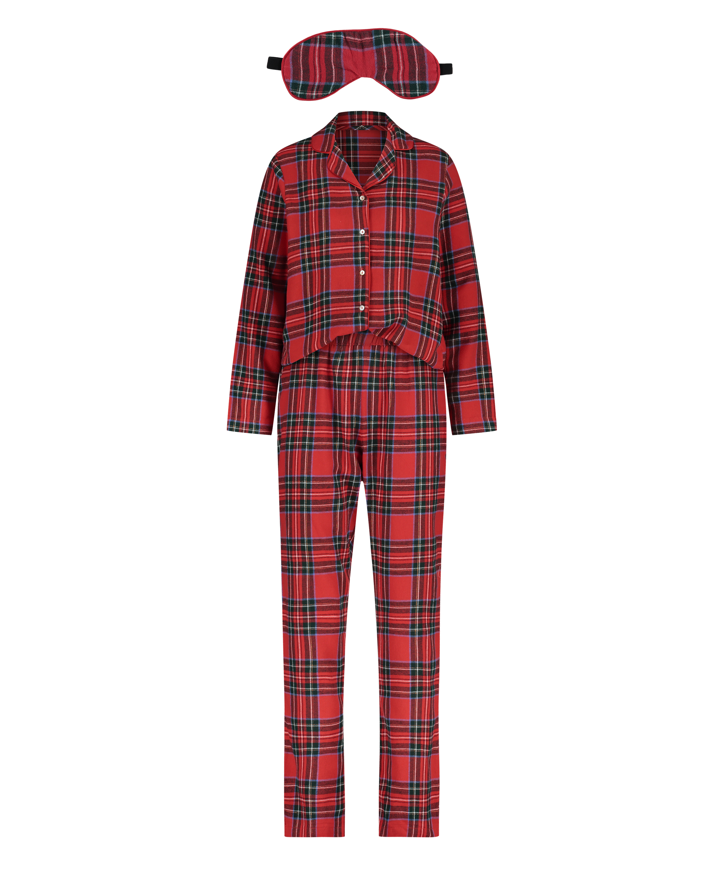 Pyjamas sæt Check Twill, rød, main