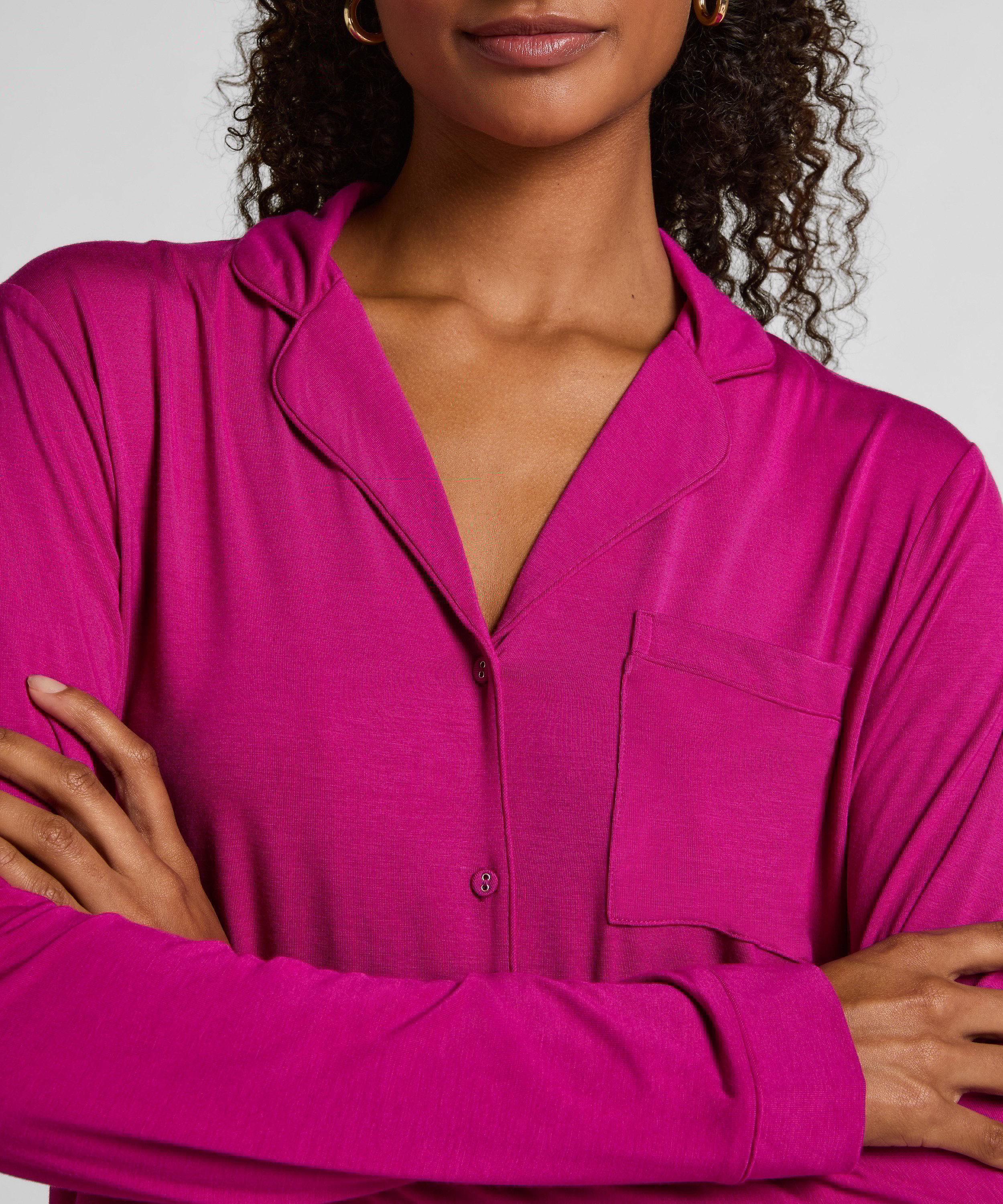 Lang&aelig;rmet jerseyjakke Essential, Lyser&oslash;d, main