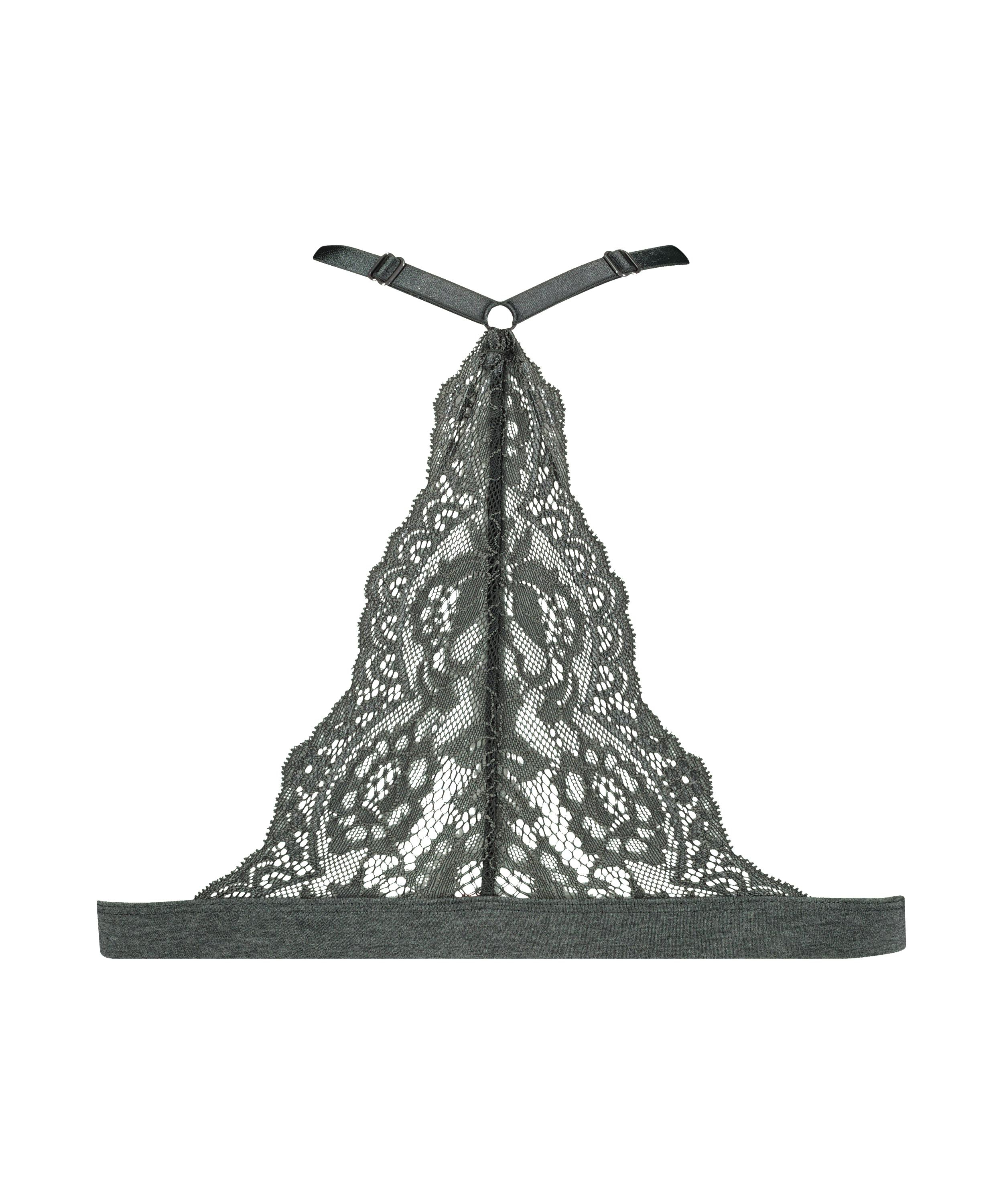 Formst&oslash;bt triangle bralette Chloe bomuld, Gr&aring;, main