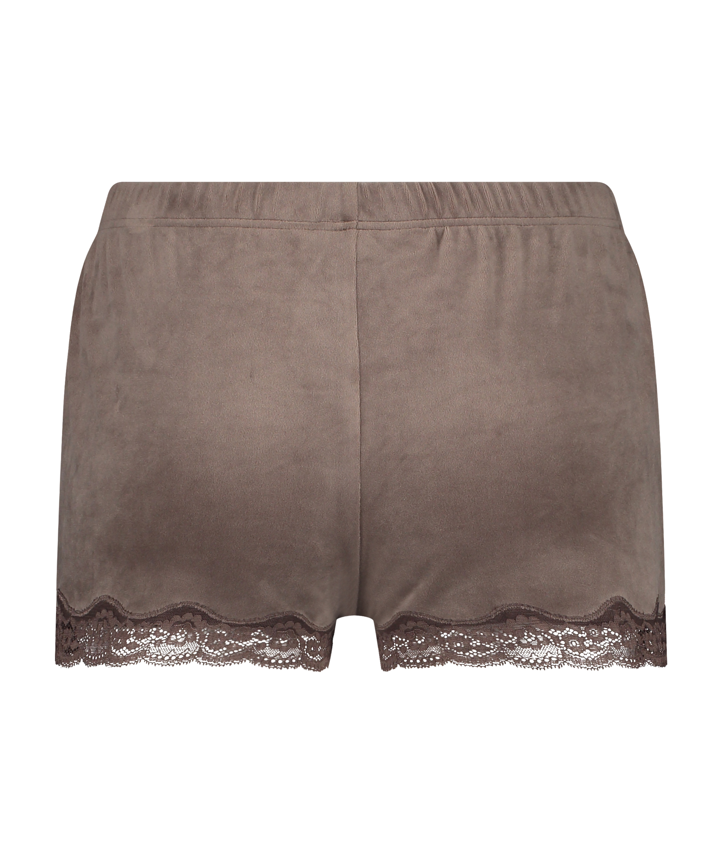 Shorts velour Lace, Brown, main