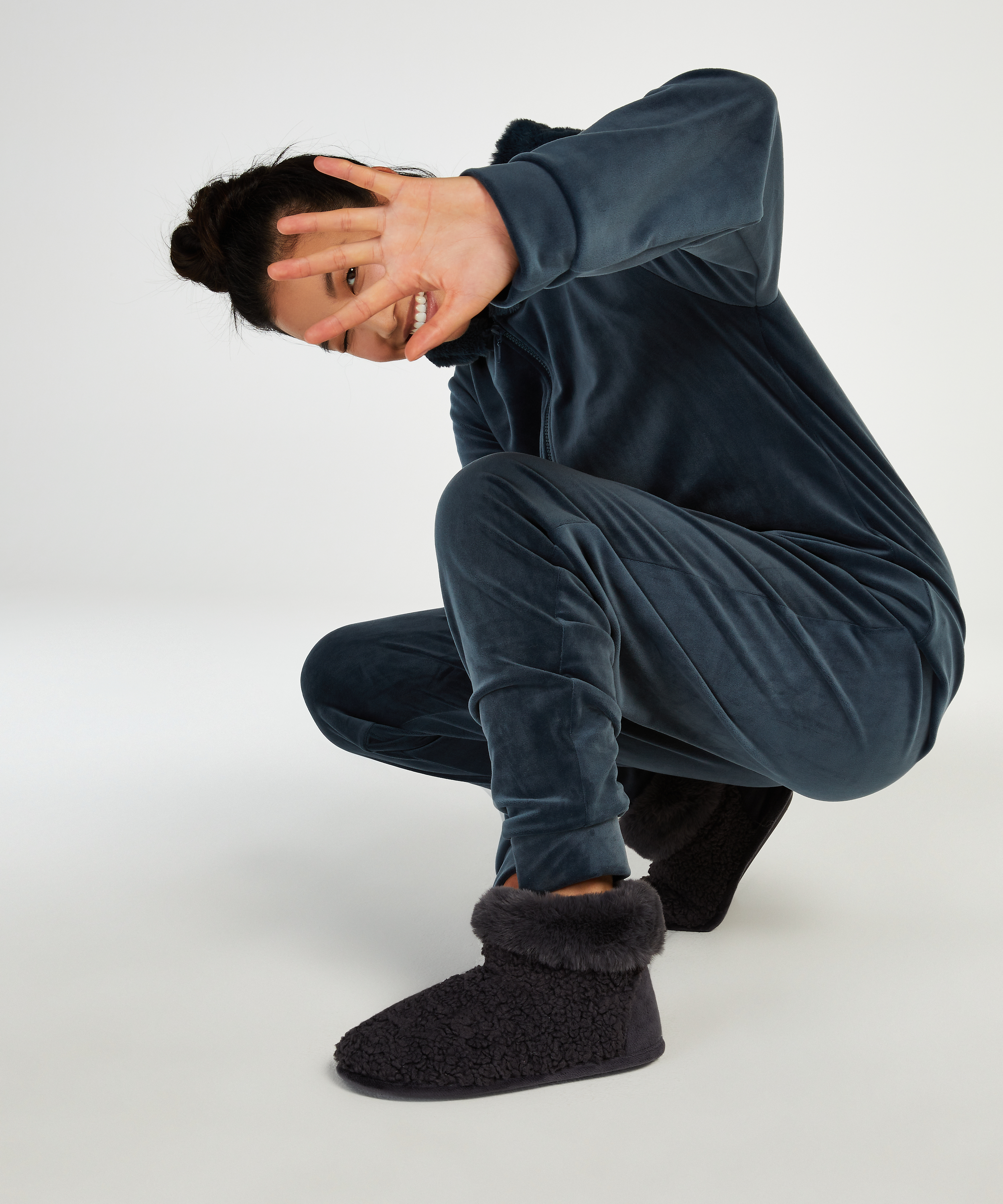 Hjemmesko Teddy, Grå, main