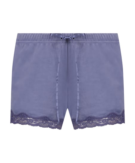 Shorts velour Lace, Lilla