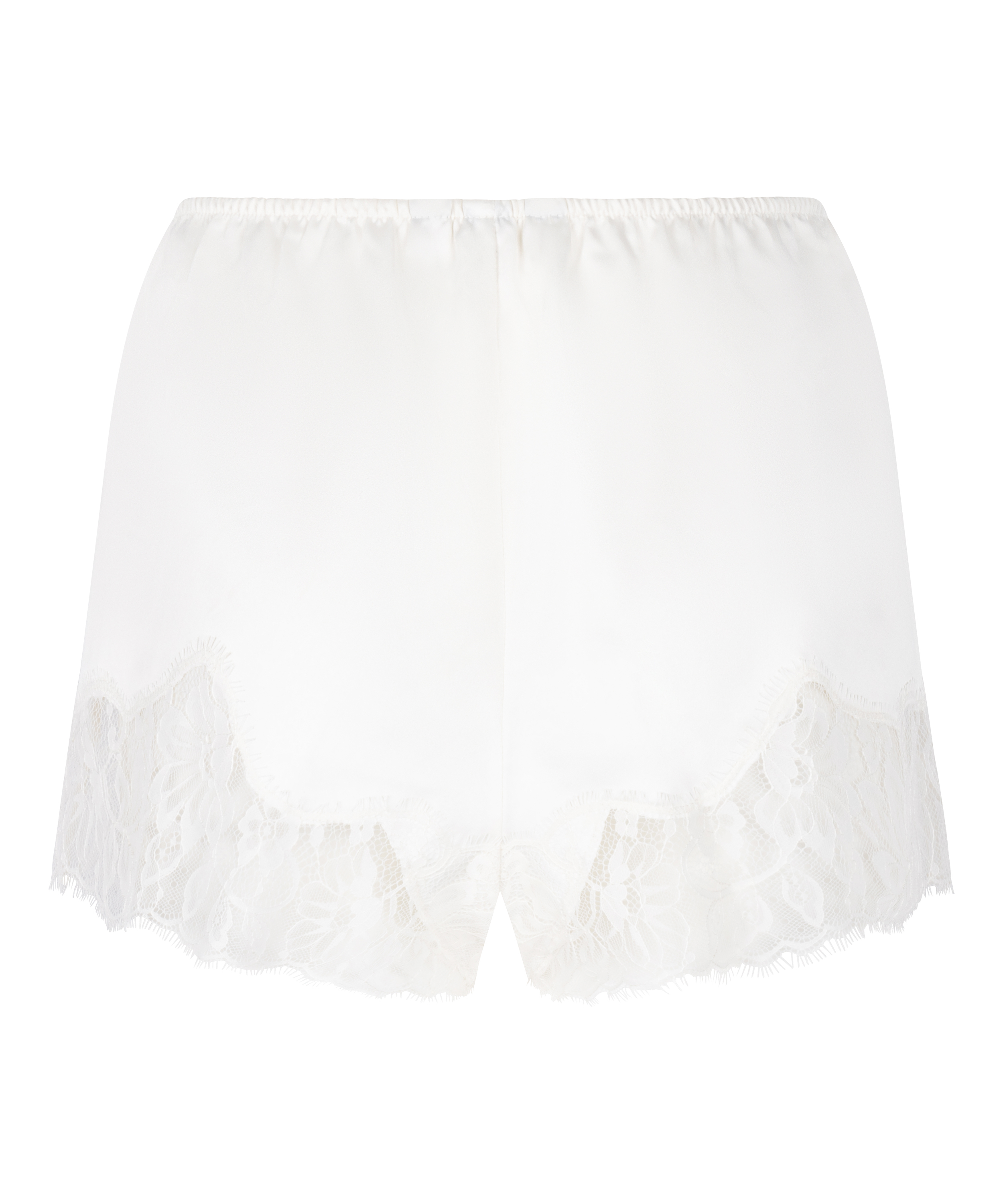 Valerie Satin Pyjamas Shorts, Hvid, main