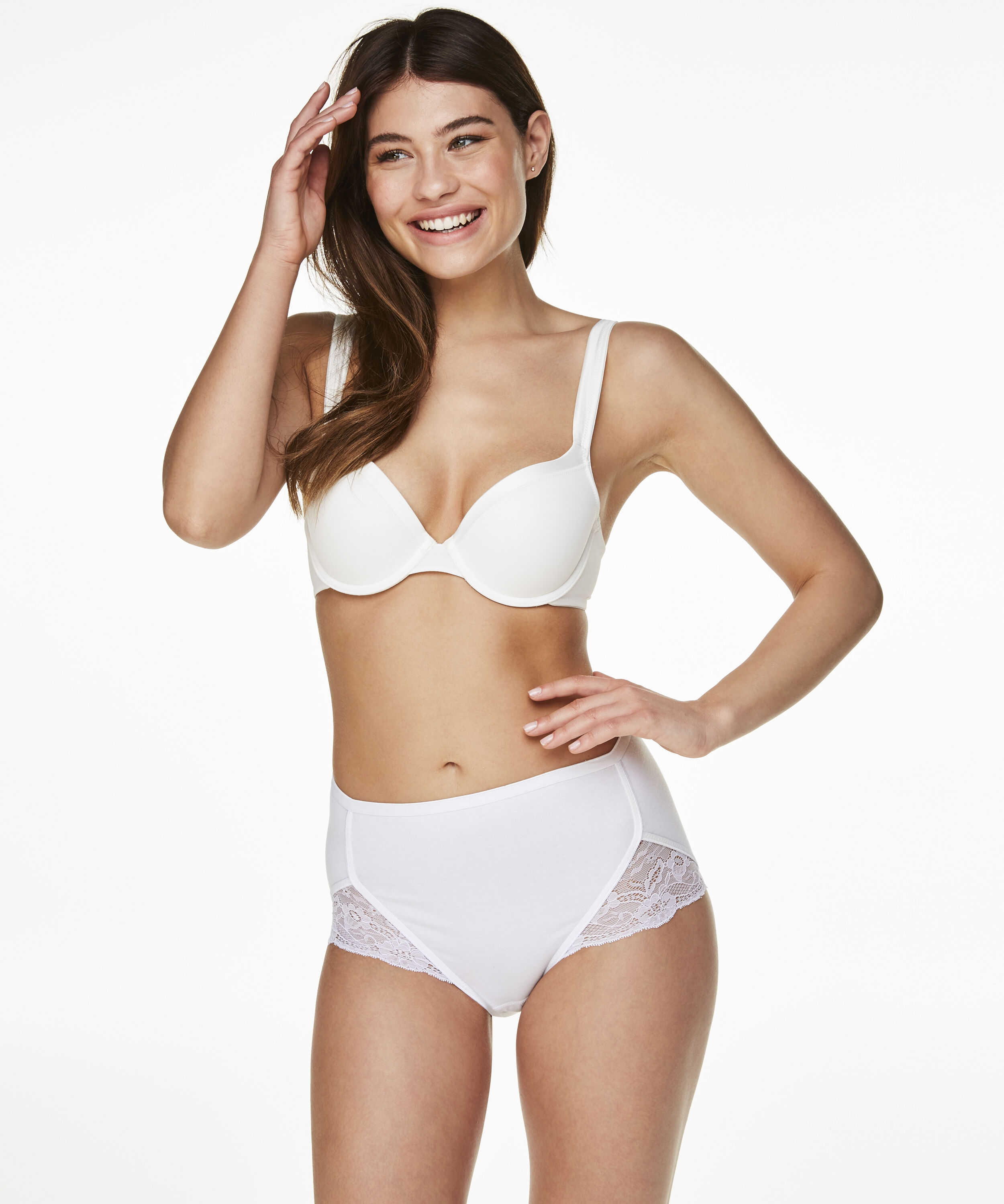 Superslip Lace Maxi bomuld, hvid