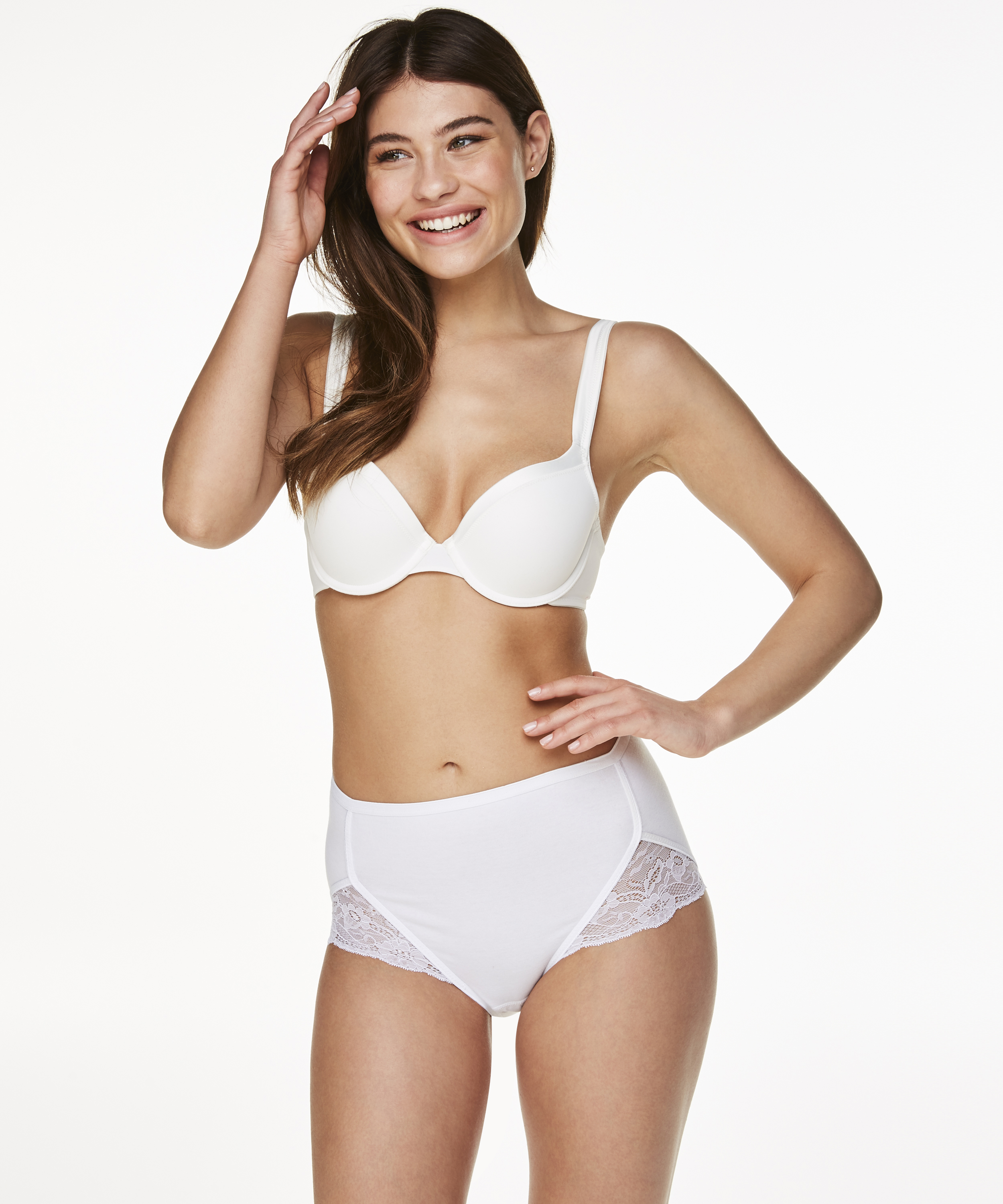 Superslip Lace Maxi bomuld, hvid, main