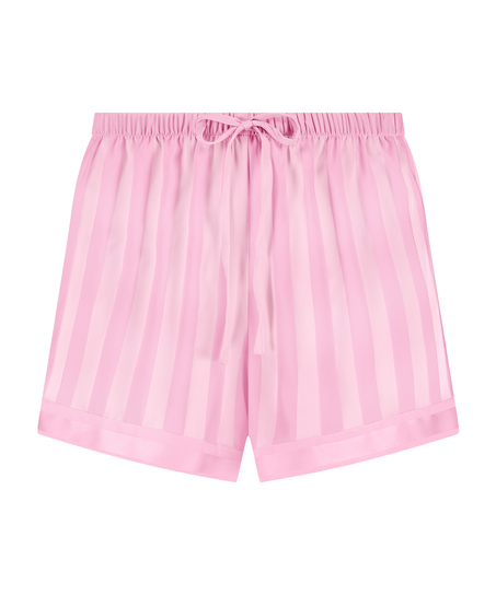 Pyjamasshorts Satin, Lyserød