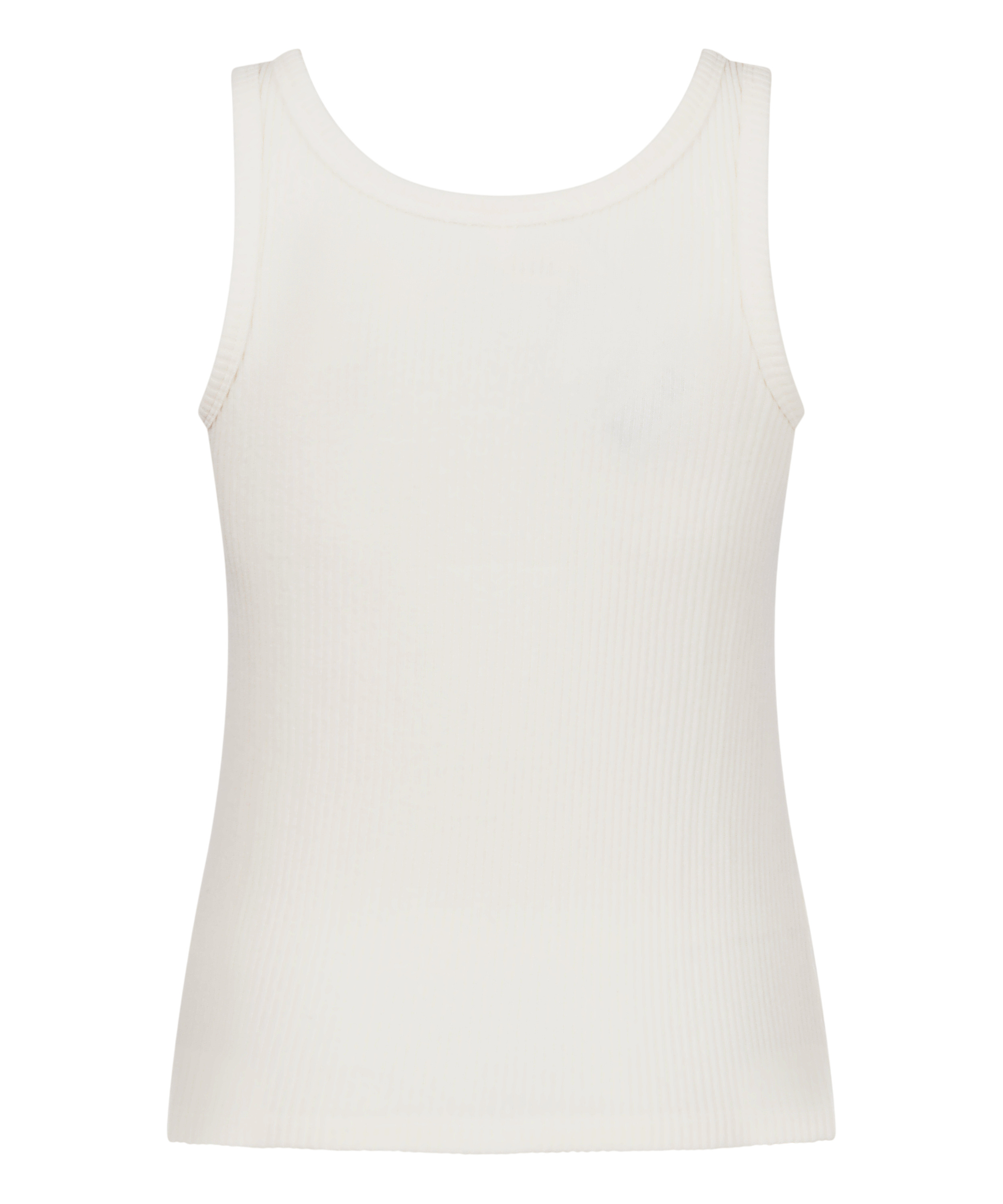 Singlet b&oslash;rstet jersey rib, Hvid, main
