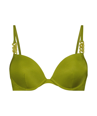 Formstøbt bikinitop med bøjle Palm, grøn