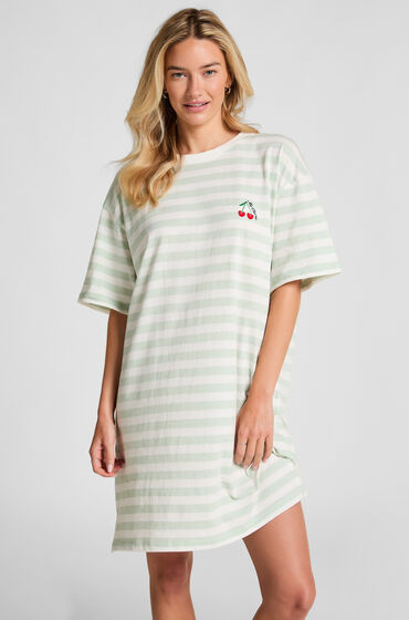 Hunkemöller Natskjorte rund hals Grøn