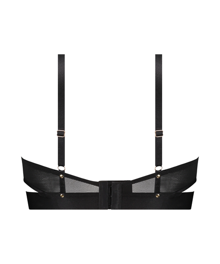 Ikke-formstøbt longline bøjle-bh Sable, Sort